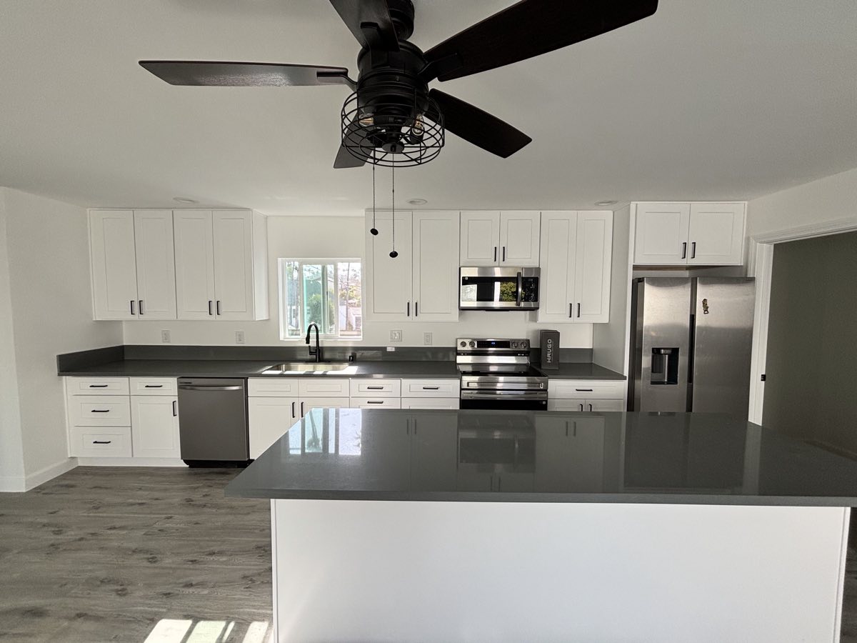 The finished kitchen of the real ADU
